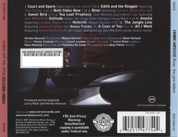 Herbie Hancock : River: The Joni Letters (CD, Album, Ltd)