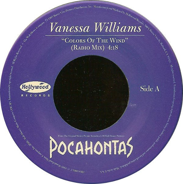 Vanessa Williams : Colors Of The Wind (7")