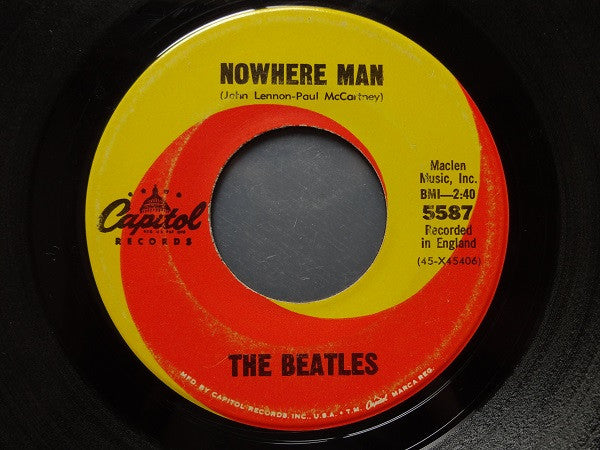 The Beatles : Nowhere Man / What Goes On (7", Single, Los)