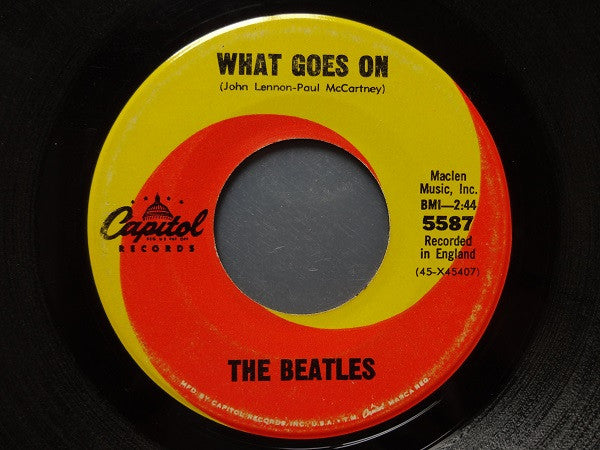 The Beatles : Nowhere Man / What Goes On (7", Single, Los)