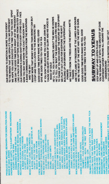 Red Hot Chili Peppers : Mothers Milk (Cass, Album)