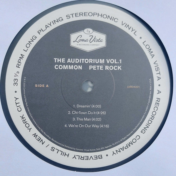 Common x Pete Rock : The Auditorium Vol. 1 (LP, Album, Bla)