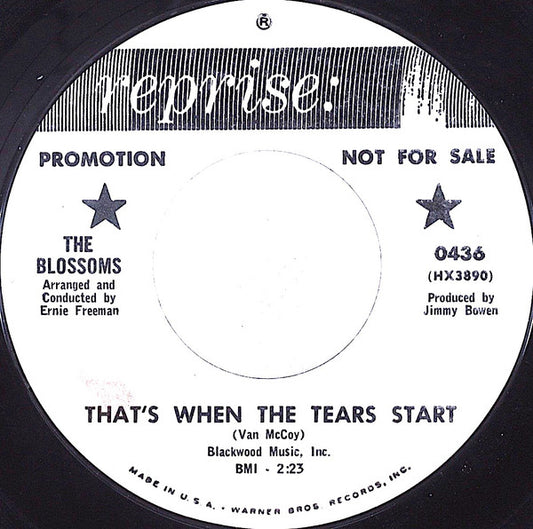 The Blossoms : That's When The Tears Start / Good, Good Lovin' (7", Single, Promo)