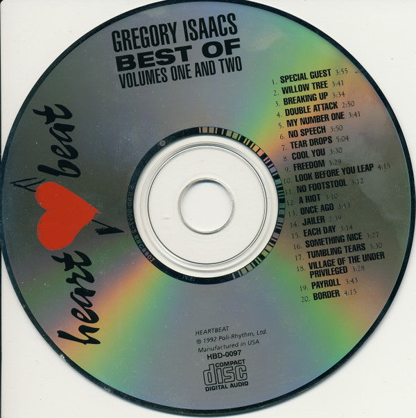 Gregory Isaacs : Best Of Volumes One And Two (CD, Comp, Club)
