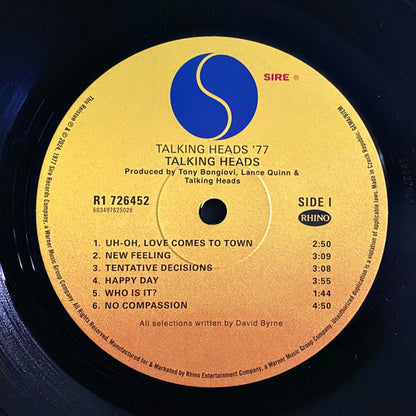 Talking Heads : Talking Heads: 77  (LP, Album, RE, RM + LP, Comp + Ltd, Gat)