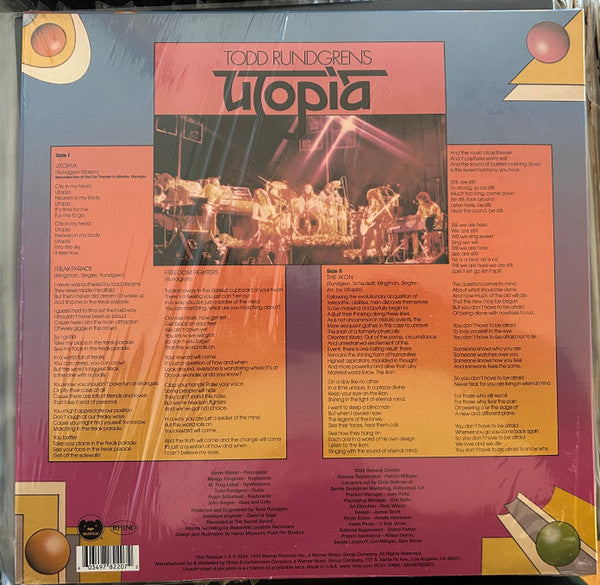 Todd Rundgren's Utopia* : Todd Rundgren's Utopia (LP, Album, RE, 50t)