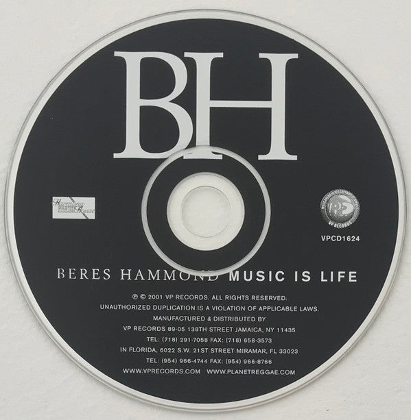 Beres Hammond : Music Is Life (CD, Album)