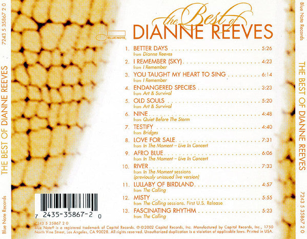 Dianne Reeves : The Best Of Dianne Reeves (CD, Comp)