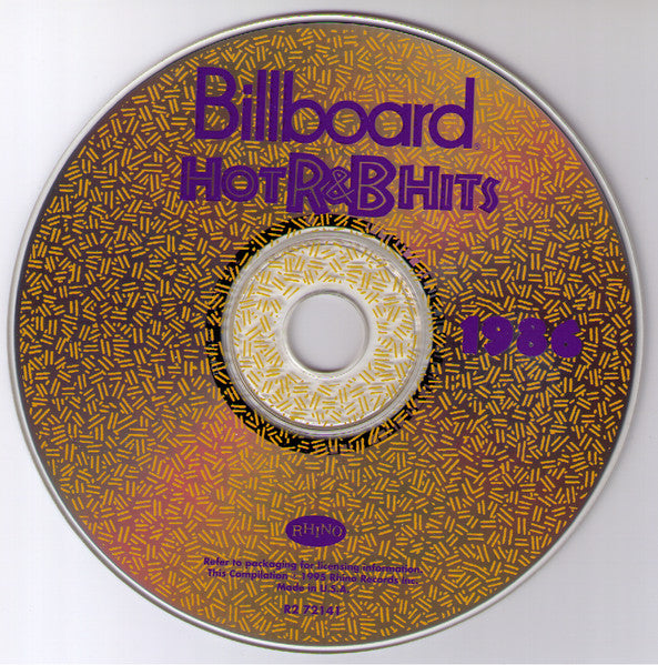 Various : Billboard Hot R&B Hits, 1986 (CD, Comp)