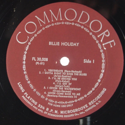 Billie Holiday : Billie Holiday (LP, Comp, Mono)