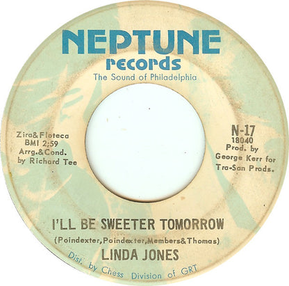 Linda Jones : I'll Be Sweeter Tomorrow (7")