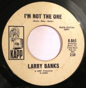 Larry Banks : Muddy Water /  I'm Not The One (7", Single, Promo)