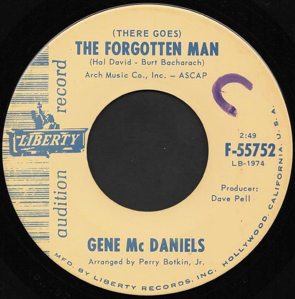 Eugene McDaniels : Emily / (There Goes) The Forgotten Man (7", Single, Promo)