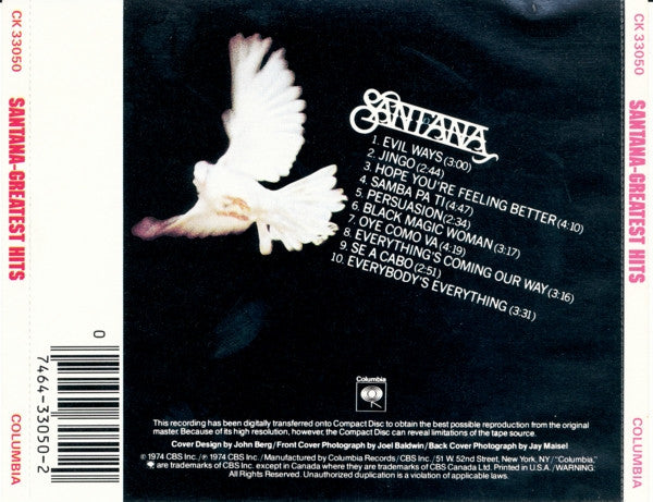 Santana : Santana's Greatest Hits (CD, Comp, RE)
