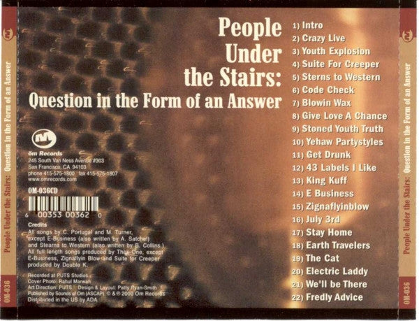 People Under The Stairs : Question In The Form Of An Answer (CD, Album)