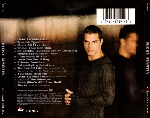 Ricky Martin : Ricky Martin (CD, Album, Enh, DAD)