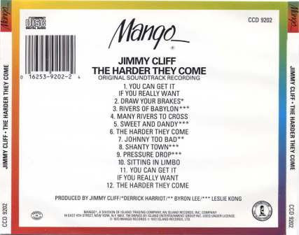 Various : The Harder They Come (Original Soundtrack Recording) (CD, Comp, RE)