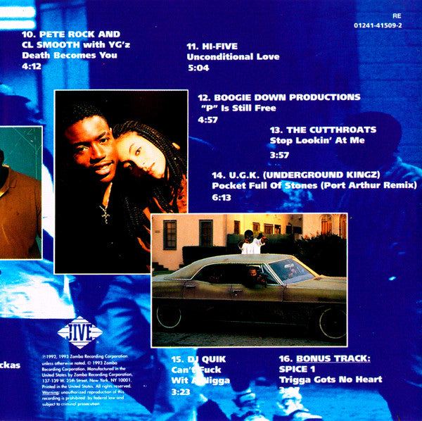 Various : Menace II Society (The Original Motion Picture Soundtrack) (CD, Comp, Club)