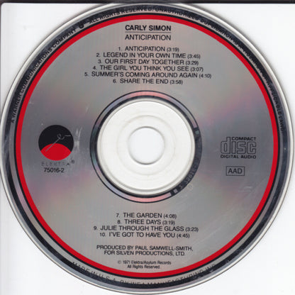 Carly Simon : Anticipation (CD, Album, RE)