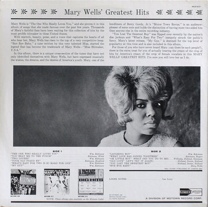 Mary Wells : Greatest Hits (LP, Album, Comp, RE)