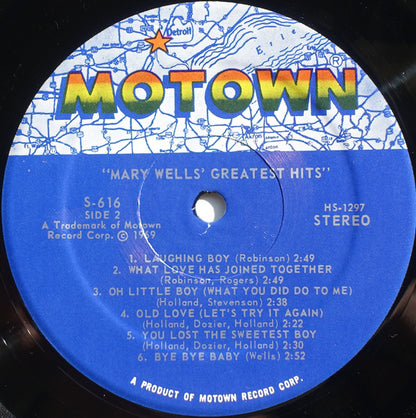 Mary Wells : Greatest Hits (LP, Album, Comp, RE)