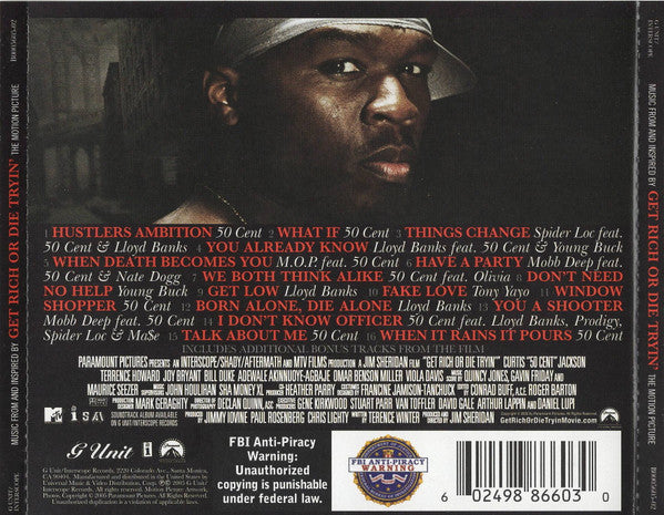 Various : Music From And Inspired By Get Rich Or Die Tryin' The Motion Picture (CD, Comp)