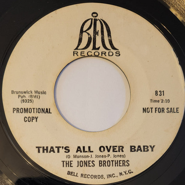 The Jones Brothers (2) : Without Your Love (7", Promo)