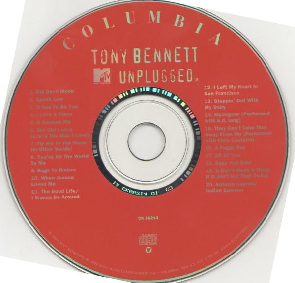 Tony Bennett : MTV Unplugged (CD, Album)