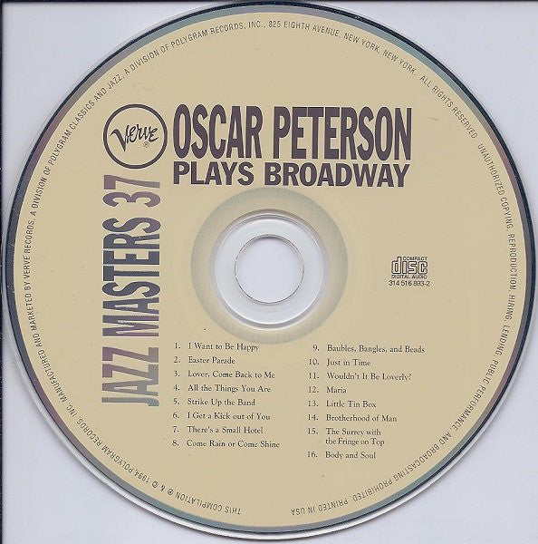 Oscar Peterson : Oscar Peterson Plays Broadway (CD, Comp)
