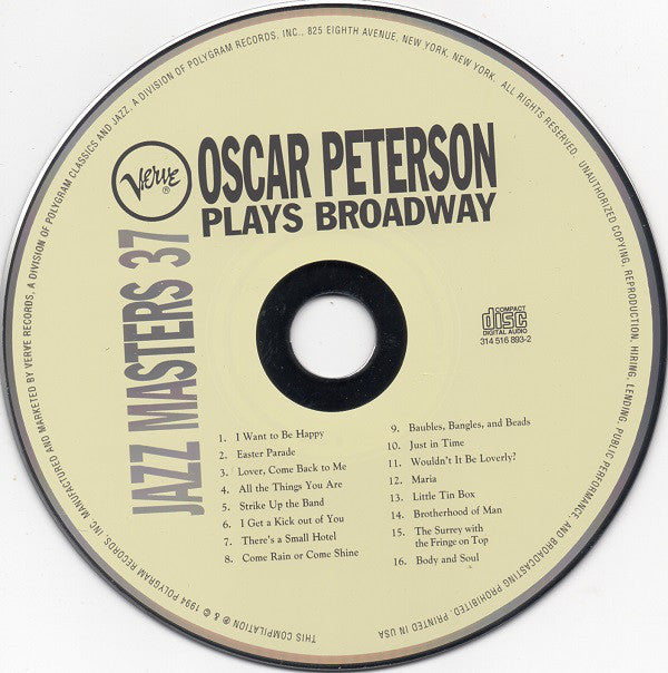 Oscar Peterson : Oscar Peterson Plays Broadway (CD, Comp)