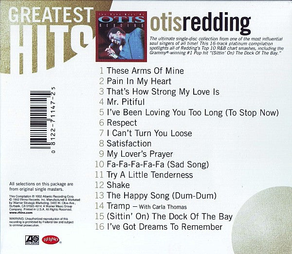 Otis Redding : The Very Best Of Otis Redding (CD, Comp)
