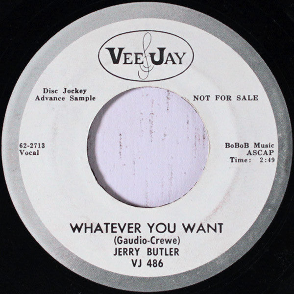 Jerry Butler : You Won't Be Sorry (7", Promo)