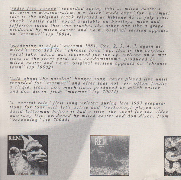 R.E.M. : Eponymous (CD, Comp)