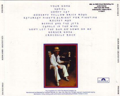 Elton John : Greatest Hits (CD, Comp, Club, RE, RP)