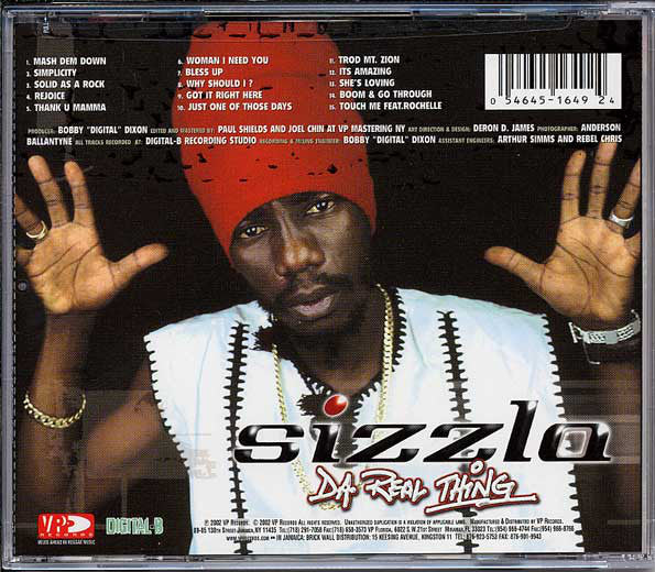 Sizzla : Da Real Thing (CD, Album)