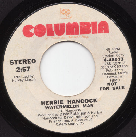 Herbie Hancock : Watermelon Man (7", Single, Mono, Promo, Ter)