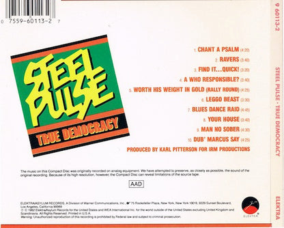 Steel Pulse : True Democracy (CD, Album, RE)