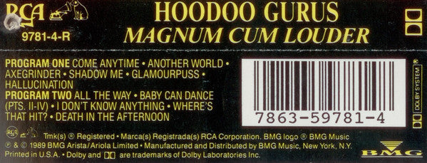 Hoodoo Gurus : Magnum Cum Louder (Cass, Album)