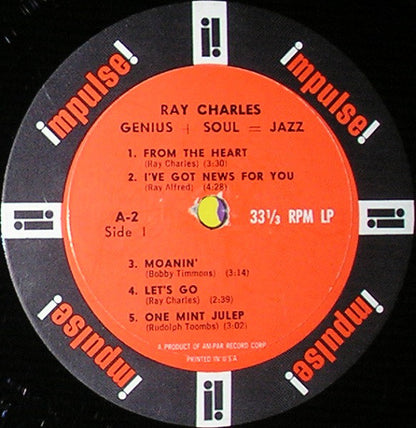 Ray Charles : Genius + Soul = Jazz (LP, Album, Mono, Gat)