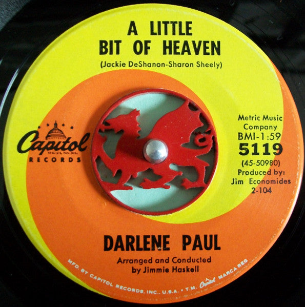 Darlene Paul : Act Like Nothing Happened / A Little Bit of Heaven (7", Single)