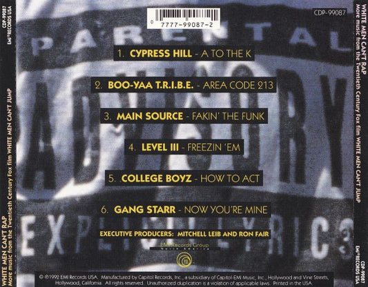 Various : White Men Can't Rap (More Music From The Twentieth Century Fox Film White Men Can't Jump) (CD, EP, Comp)