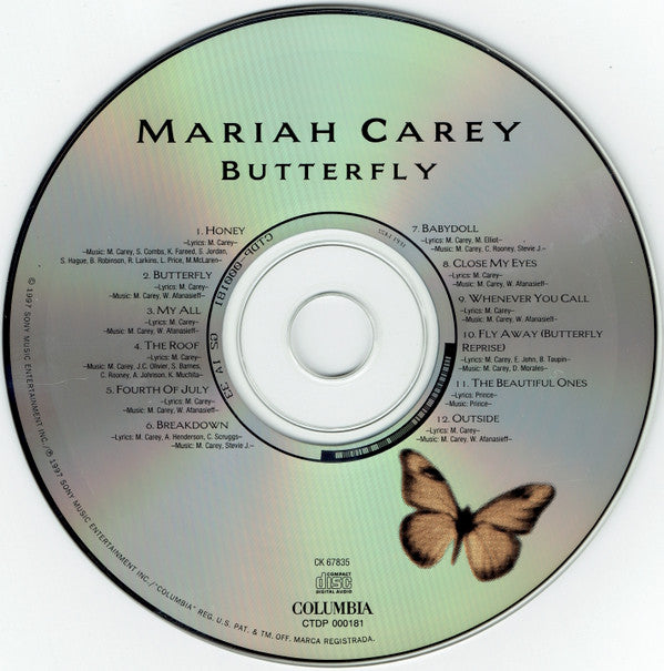 Mariah Carey : Butterfly (CD, Album, Club)