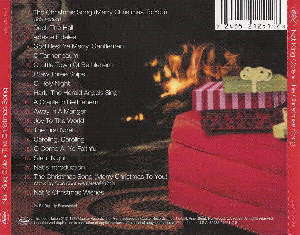 Nat King Cole : The Christmas Song (CD, Album, RE, RM, RP)