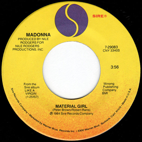 Madonna : Material Girl (7", Single, SRC)