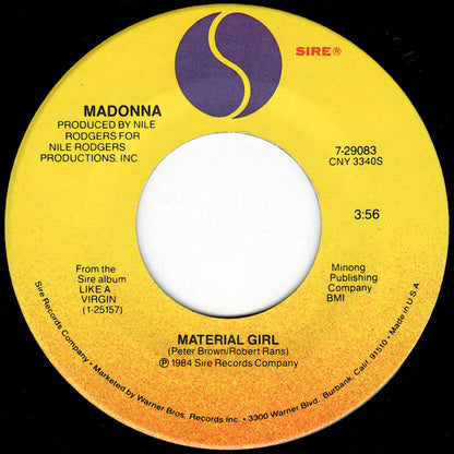 Madonna : Material Girl (7", Single, SRC)
