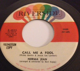 Norma Jean (8) : Call Me A Fool (7", Single, Promo)