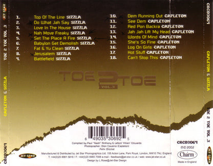 Capleton & Sizzla : Toe 2 Toe Vol.3 (CD, Comp)