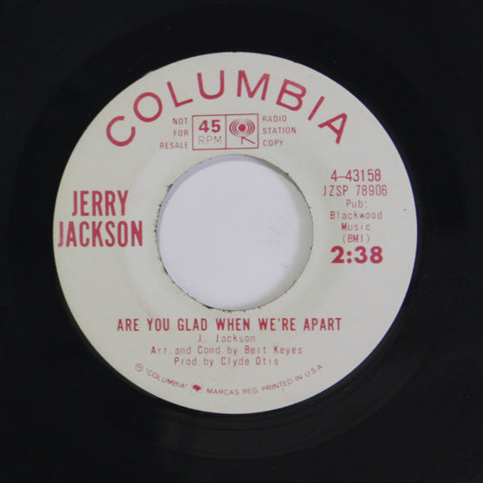 Jerry Jackson : Are You Glad When We're Apart / Tell Her Johnny Said Goodbye (7", Single, Promo)