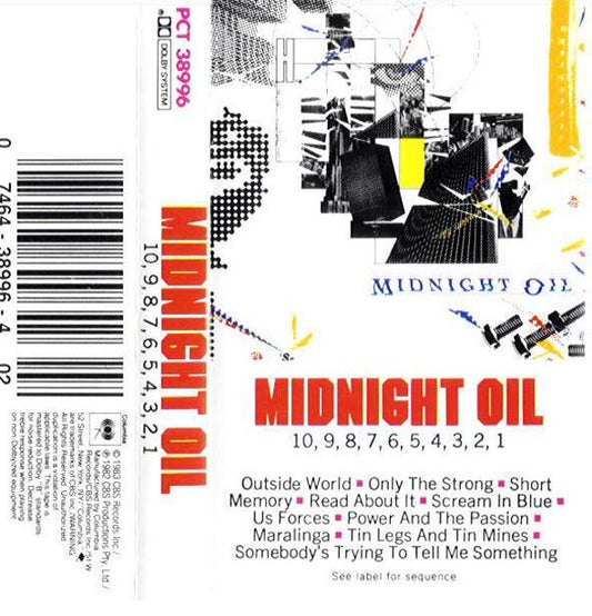 Midnight Oil : 10, 9, 8, 7, 6, 5, 4, 3, 2, 1 (Cass, Album)
