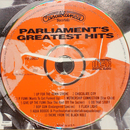 Parliament : Parliament's Greatest Hits (P. Funk; Uncut Funk... The Bomb) (CD, Comp, Club)